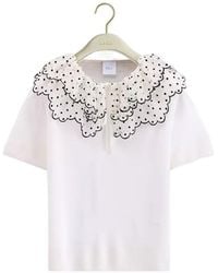 Dior - Sweater With Ruffled Collar - Lyst