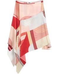 Fendi - Asymmetric Graphic-Print Skirt - Lyst