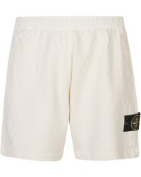 Stone Island - Logo Patch Old Effect Shorts - Lyst
