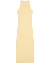 Courreges - Buckle-Detail Ribbed-Knit Midi Dress - Lyst