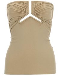Rick Owens - Ruched Strapless Top - Lyst