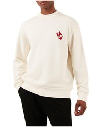 Emporio Armani - Logo-Embroidered Cotton Sweatshirt - Lyst