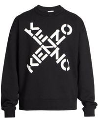 KENZO - Sport Big X Logo Print Sweatshirt - Lyst