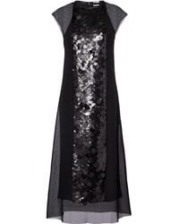 JOSEPH - Shimmering Chiffon Midi Dress - Lyst