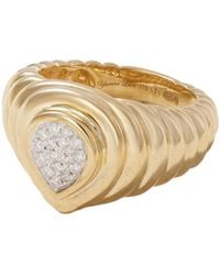 Yvonne Léon - Mini 9-Karat Diamond Signet Ring - Lyst
