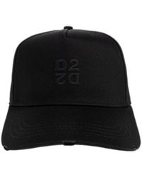DSquared² - D2 Embroidered Distressed Baseball Cap - Lyst