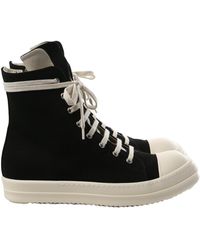 Rick Owens - Round Toe Lace-Up Sneakers - Lyst