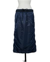 Sacai - Pleated Midi Skirt - Lyst