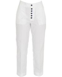 Dondup - Cropped Button-Up Denim Jeans - Lyst