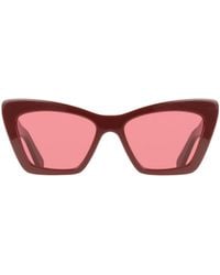 Ferragamo - Geometric Frame Sunglasses - Lyst