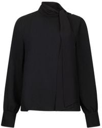 Liu Jo - High-Neck Button-Detail Blouse - Lyst