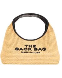Marc Jacobs - The Woven Logo Embroidered Mini Sack Bag - Lyst