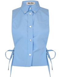 Miu Miu - Short Sleeve Plain Shirt - Lyst