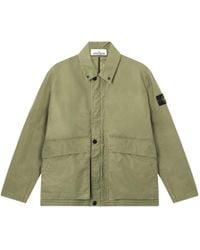 Stone Island - S0290 4100054 Waxed Pigment Cotton Tela Jacket - Lyst