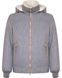 Brunello Cucinelli - Zip-Up Hooded Jacket - Lyst
