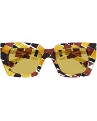Bottega Veneta - Eyewear Rectangle Frame Sunglasses - Lyst