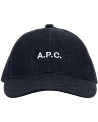 A.P.C. - Denim Charlie Baseball Cap - Lyst