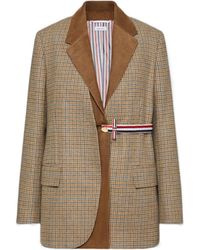Thom Browne - Ginclub Check Waistcoat And Blazer Set - Lyst