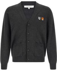 Maison Kitsuné - Maison Kitsuné Double Fox Patch Cardigan - Lyst