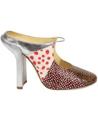 Dries Van Noten - Printed Patchwork Heeled Mules - Lyst