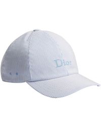 Dior - Striped Baseball Cap - Lyst
