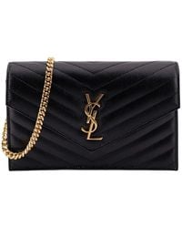 Saint Laurent - Cassandre Envelope Chain Wallet - Lyst