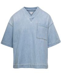 Bottega Veneta - Light Bleached Denim T-Shirt - Lyst