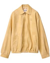 Miu Miu - Waxed Suede Jacket - Lyst
