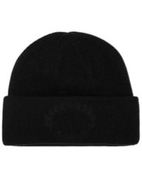 Burberry - Logo Crest Embroidery Knitted Cashmere Beanie - Lyst