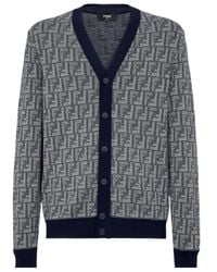 Fendi - Monogrammed Buttoned Cardigan - Lyst