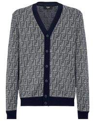 Fendi - Monogrammed Buttoned Cardigan - Lyst