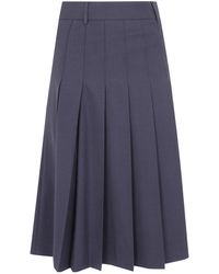 DUNST - Pleated Midi Skirt - Lyst