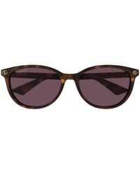 Gucci - Eyewear Oval Frame Sunglasses - Lyst