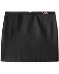 Versace - Leather Mini Skirt - Lyst