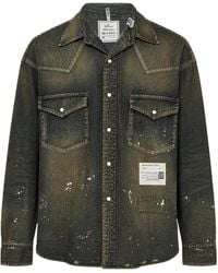 Maison Mihara Yasuhiro - Flatted-Collar Denim Shirt - Lyst