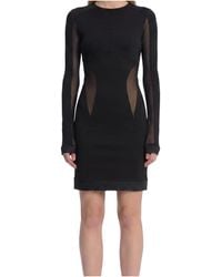 The Attico - The Sheer Panel Mini Dress - Lyst