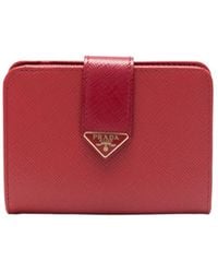 Prada - Compact Zip-Around Wallet - Lyst