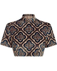 Etro - Paisley Print Cropped Top - Lyst