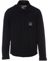 C.P. Company - Logo Printed Long-Sleeve Shirt - Lyst