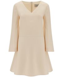 Valentino - V-Neck Slim Dress - Lyst