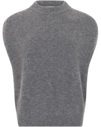 Peserico - Sleeveless Sweater With Sequins - Lyst