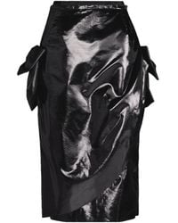 Maison Margiela - High Waist Asymmetric Midi Skirt - Lyst