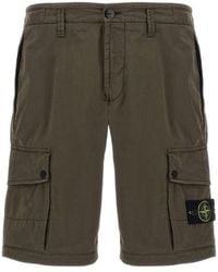 Stone Island - Compass Patch Bermuda Shorts - Lyst