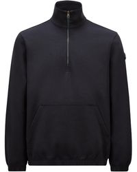 Moncler - Cotton Half-Zip Sweatshirt - Lyst