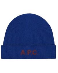 A.P.C. - Harry Logo Wool Hat - Lyst