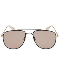 Gucci - Super Large Frame Sunglasses With Logo - Lyst