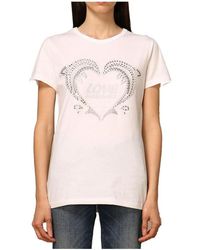 Moschino - Logo Printed Short Sleeved T-Shirt - Lyst