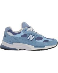 New Balance - 992 Logo Patch Lace-Up Sneakers - Lyst