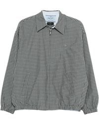Prada - Checked Poplin Jacket - Lyst