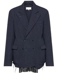 Maison Margiela - Wool Pinstripe Jacket - Lyst